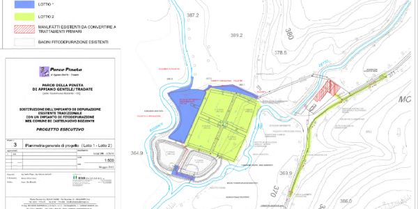 Planimetria generale impianto di fitodepurazione Planimetria generale impianto di fitodepurazione