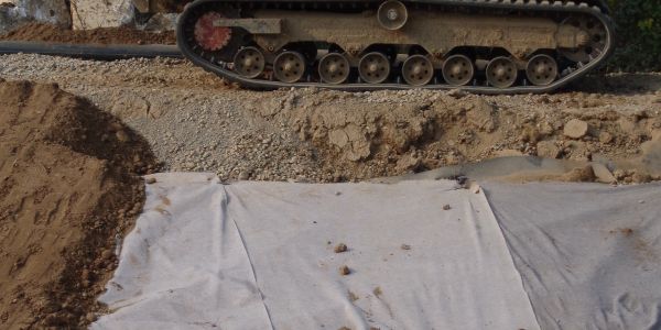 Una fase della realizzazione dell'impianto Una fase della realizzazione dell'impianto