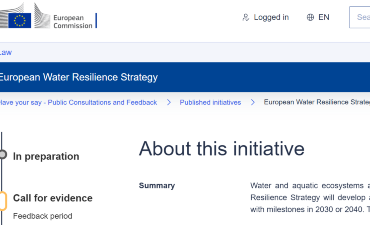 La Call for Evidence per la Water Resilience Strategy aperta fino al 4 marzo