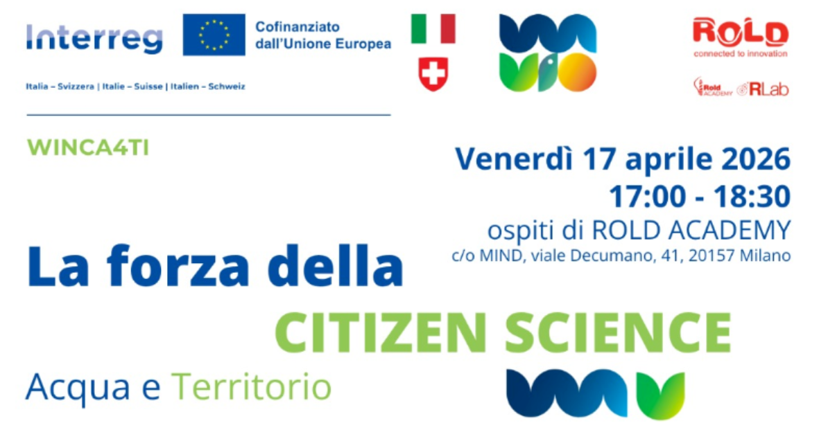 Progetto WINCA4TI: laboratorio di Citizen Science sulla gestione dell’acqua irrigua. Presso MIND, Milano