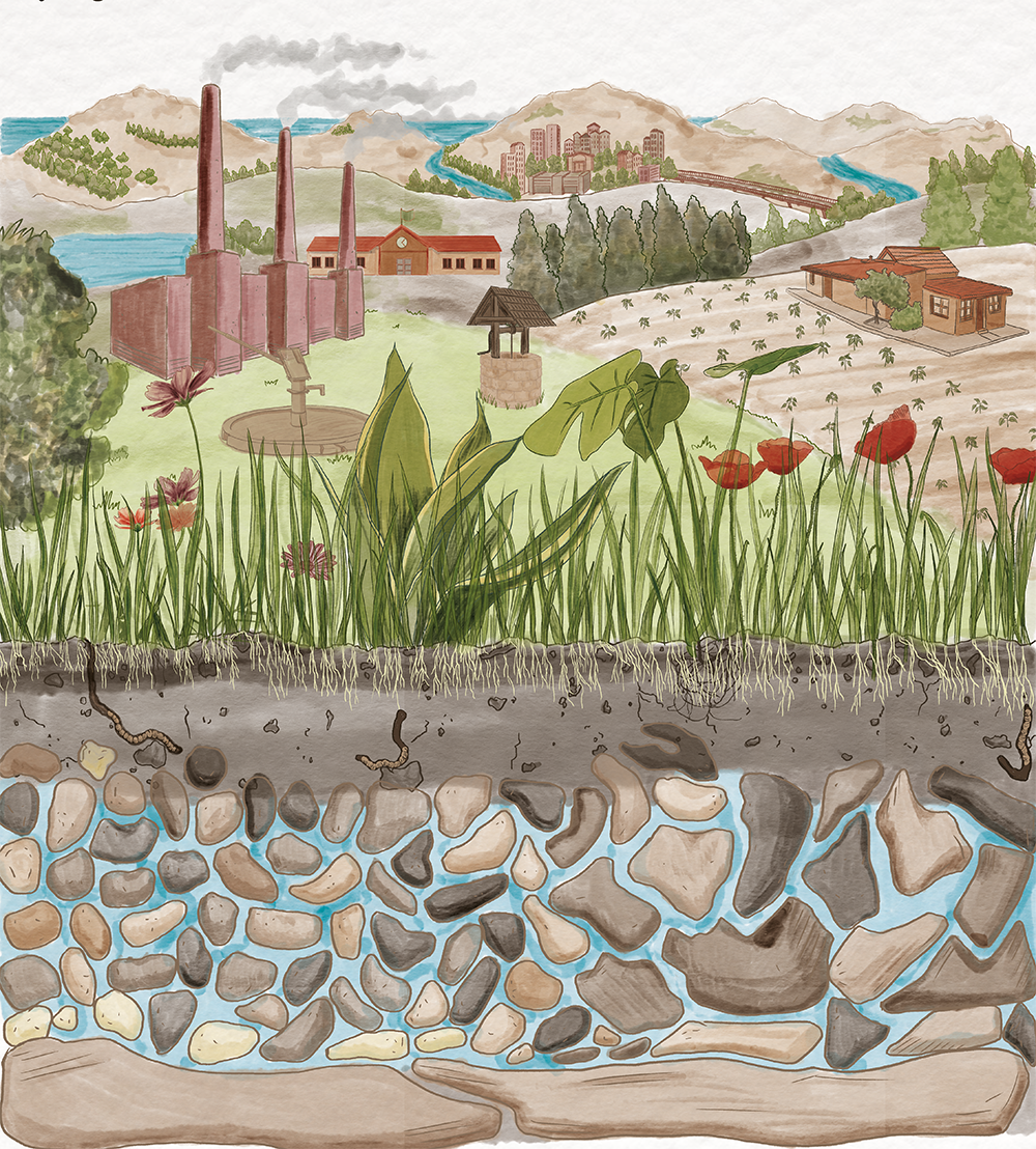 Illustrazione sulle acque sotterranee del World Water Day 2022