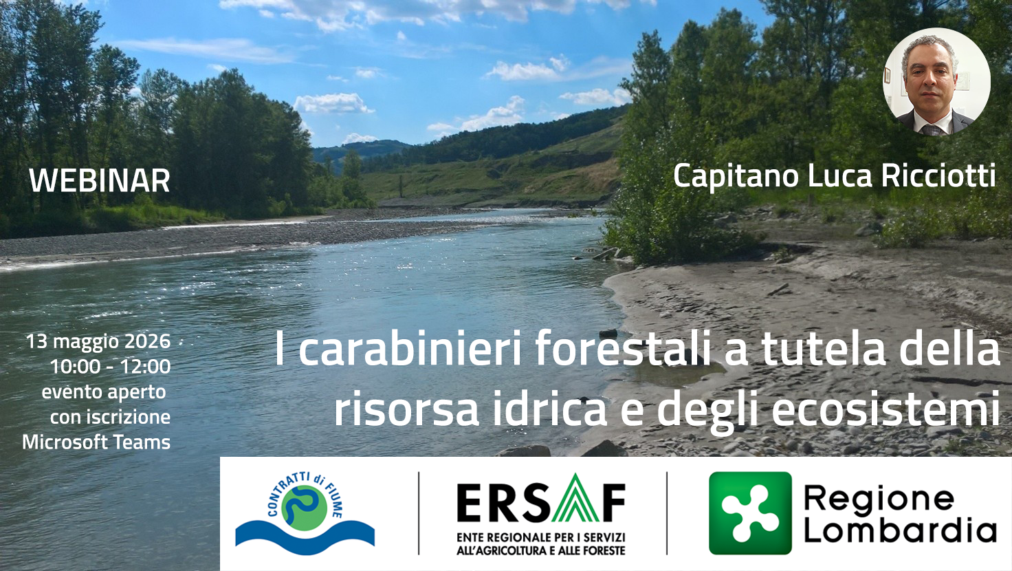 WEBINAR: I carabinieri forestali a tutela della risorsa idrica e degli ecosistemi acquatici 